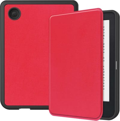 E-Reader Hoes Geschikt voor Kobo Clara 2E | Book Case met Sleep/Wake Functie | Kunstlederen Beschermhoes | Rood