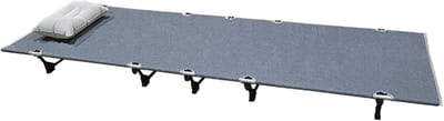 Opvouwbaar Bed - Kampeerbed Reisbed - Buiten Ontspannen - Stevig Aluminium Frame - 190x60cm - Zwart
