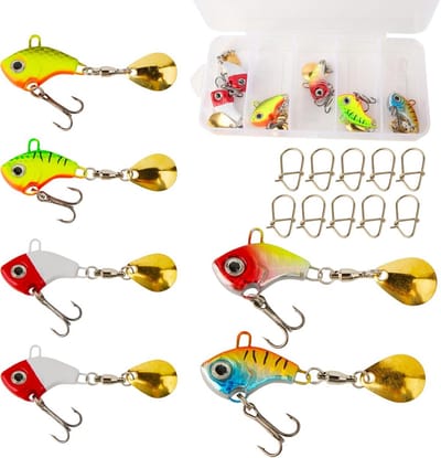 Vis Aas Set - Spinner Lures - Vissen Op Roofvis - Reflecterende Kleuren - 6 Stuks 10g - Metaal Reflecterend