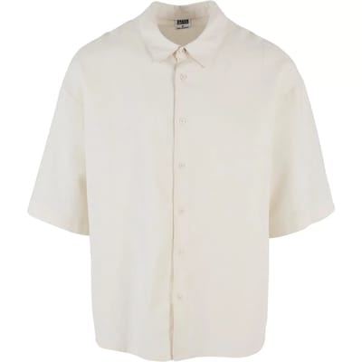 Urban Classics - Boxy Cotton Linen Overhemd - XXL - Beige