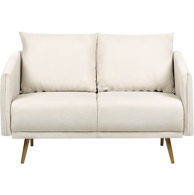 MAURA - Tweezitsbank - Lichtbeige - Polyester