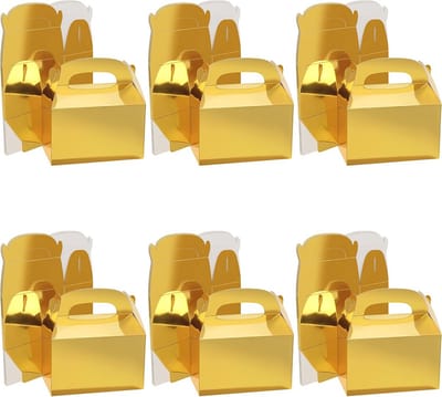 Gouden Glanzende Geschenkdoosjes voor Feesten - 24 Stuks - Luxe Doosjes voor Verjaardagen, Babyshowers en Huwelijken