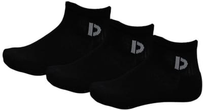 3-Pack Donnay - Sportsokken Quarter - Halfhoog - Unisex - Black (020) - maat 35-38
