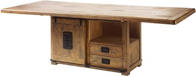 MASSIVMOEBEL24.DE RAILWAY #198 eettafel blank gelakt massief hout mango 200x100x76 cm (BxTxH)