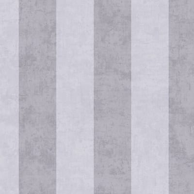 Strepen behang Profhome 770783-GU vliesbehang glad met kinder patroon mat grijs betongrijs 5,33 m2
