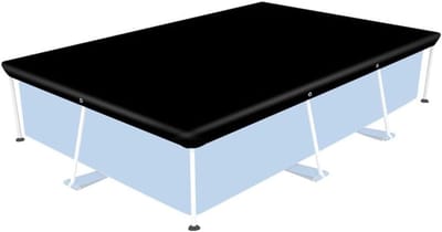 Waterdichte hoes - Stofdichte hoes - Buitenzwembadhoes 221 x 150 cm Zwarte Oxford-stof - UV-bescherming - Waterdicht, warmte reflecterend - Stofdichte hoes