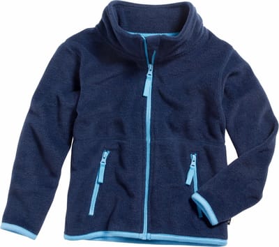 Playshoes - Fleecejack - Donkerblauw/Blauw - maat 86cm