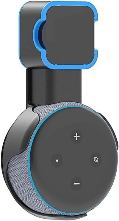 Wandmontagehouder voor Echo Dot 3e Generatie met Kabelbeheer en Geen Schroeven - Accessoire voor Speakers (Zwart)