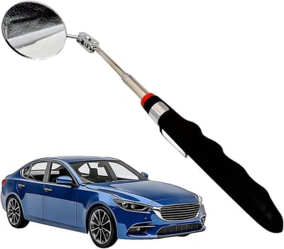 Telescopische spiegel - Inspectie tool - Auto onderhoud - Met LED licht - 24-73 cm - Zilver