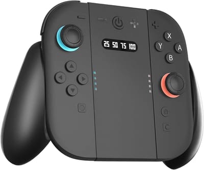 Magnetische Oplaadgreep voor Switch 2 Joy-Cons – Ergonomisch Nintendo Accessoire (Set, 1 stuk, magnetisch afneembaar, met laadindicatie voor het opladen tijdens het gamen)