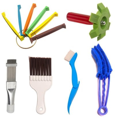 kam voor luchtconditioner, 6 stuks, lamellenkam, airconditioning, reinigingsborstel, spoel, condensatorborstelset, luchtconditioning, slats, kam, reinigingsborstel
