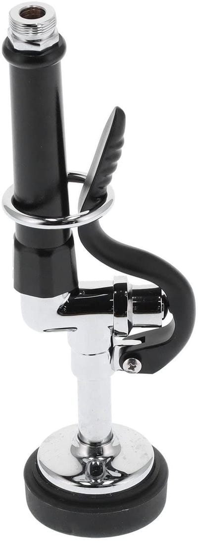 Dailygoods- Sproeikop Commerciële Kraansproeier - 304 Roestvrij Staal - Handheld Vaatwasser Accessoires - Zwart/Zilver - 26,4x6,7cm - Geschikt voor Keuken/Bars