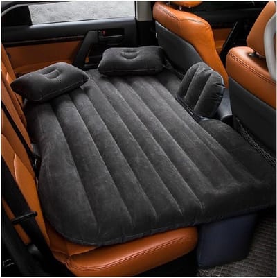 Auto Luchtbed - Opblaasbaar Matras - Comfortabel Reizen - Ergonomisch Ontwerp - 1 kg - Zwart