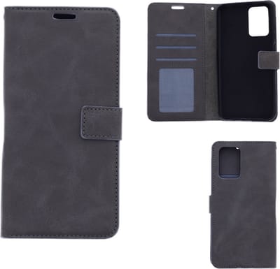LuxeBass Hoesje geschikt voor Xiaomi Redmi 10 - Boekhoesje met kaartvakken - Grijs gsm hoesje - telefoonhoes - telefoonhoesjes