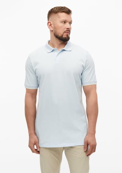 s.Oliver - male - Piqué poloshirt met contrasterende details
