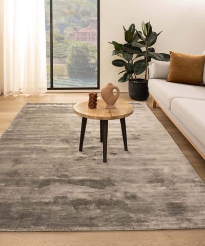 Viscose vloerkleed - Pearl zilver 200x300
