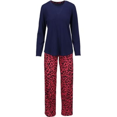 Katoenen dames pyjama nachtblauw Ringella - Blauw - Maat - 36