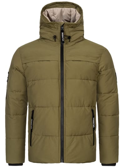 Alessandro Salvarini heren gewatteerde winterjas AS-334 met gevoerde capuchon