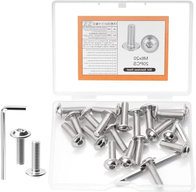 20pcs M6 Flange Head Screws Flat Head Screws, M6x20mm, Torx Screws, Torx Screws, Stainless Steel Flange Screws - ShopVlot