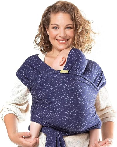 Draagdoek Baby - Pasgeboren Draagzak - Baby Dichtbij Houden - Eén Maat Pasvorm - Tot 15 kg - Plum Ikat