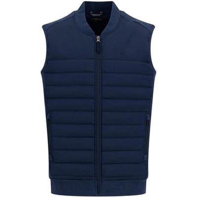 Fynch-Hatton Body-Warmer Hybrid Vest College Collar Navy / male