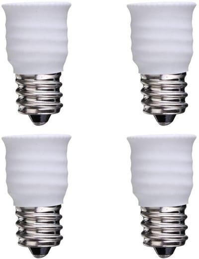 4 Stuks E12 naar E14 Converter Adapter voor LED Lampen en Gloeilampen - Verlichting Accessoires