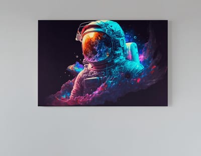 Astronaut - Foto Print Op Canvas - Schilderijen - Wanddecoratie - 60x40 cm