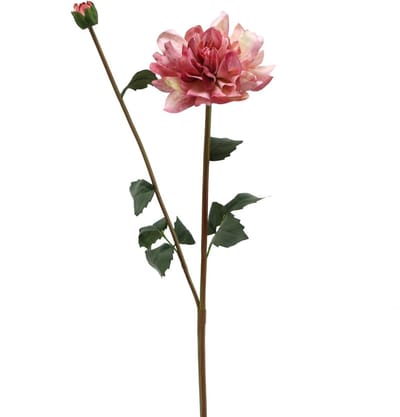 Kunstbloem dahlia roze bloesem met knop H57cm