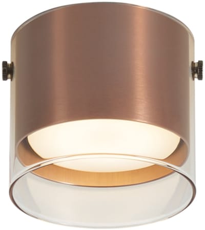 QAZQA drain - Moderne Plafondspot | Spotje | Opbouwspot - 1 lichts - Ø 9 cm - Brons - Woonkamer | Slaapkamer | Keuken