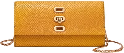 FOSSIL Leren Schoudertas Penrose Wallet Yellow Geel