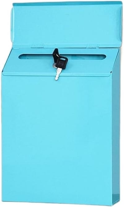 Brievenbus met slot - Postkast afsluitbaar - Veilige postontvangst - Inclusief 2 sleutels - 23 x 6 x 30 cm