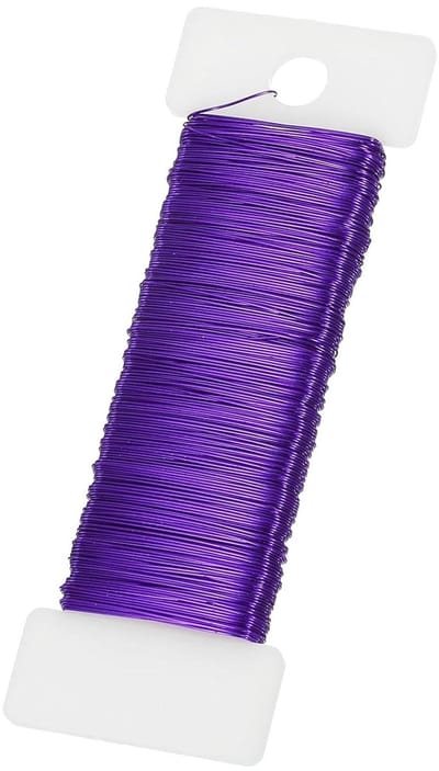 Bloemen Flexibele Draad - Bloemist Draad Kransdraad - Bloemstukken Maken - Gemakkelijk Buigbaar - 35 Meter - Paars