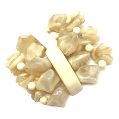 Behave - Armband - kralen crème wit - dames - zomerse stijl - nikkelvrij