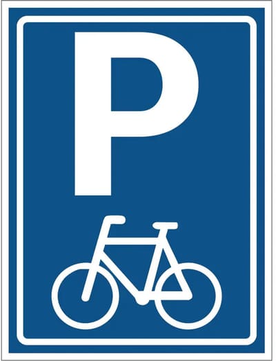 Parkeerplaats fietsen bord - E8F | gecoat dibond materiaal | 60 x 45 cm
