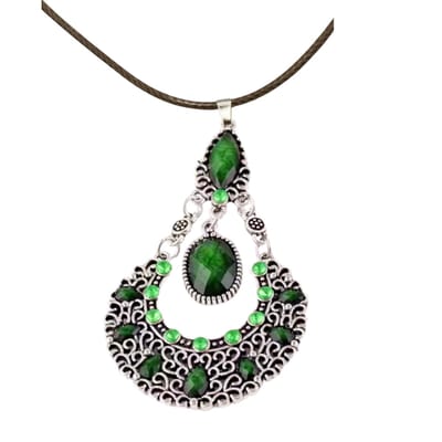 Ketting- Groen- Tibetaans stijl- Verstelbaar- Charme Bijoux