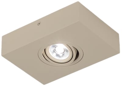 Lumidora Opbouwspot 75444 - PURE - Ingebouwd LED - 3.0 Watt - 300 Lumen - 2700 Kelvin - Beige - Zand - Metaal - Badkamerlamp