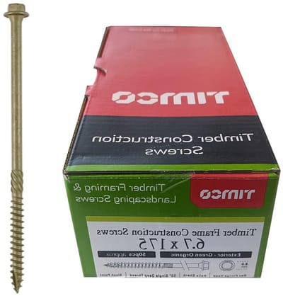 Houten Frame Schroeven - Bouw & Landscaping - Houtverbindingen Maken - Organische Coating - 6.7 x 175 mm - Groen