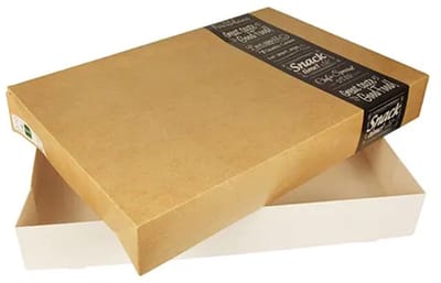 10 Catering dozen "pure" hoekig 8 cm x 37,5 cm x 55,5 cm "Good Food" groot