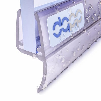 DQ-PP Douchestrip 50cm - Afdichting voor 6mm - 8mm Glasdikte - UK25 - Transparante Waterkeringsprofiel voor Douchedeur en Douchecabine