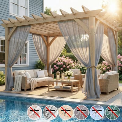 MUPOO DIY Vliegengordijn & Anti-Buite Muggengordijn kant en klaar-tegen Insecten-Op Maat te Knippen-Fijnmazig vitrages kant en klaar -Luchtig- Klamboe voor pergola Terras, Deur - Grijs - 160x213 cm-1 stuck