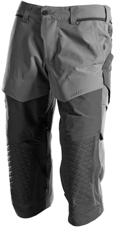 Mascot Customized Driekwart broek met kniezakken 22249-605 - steengrijs/zwart - C48