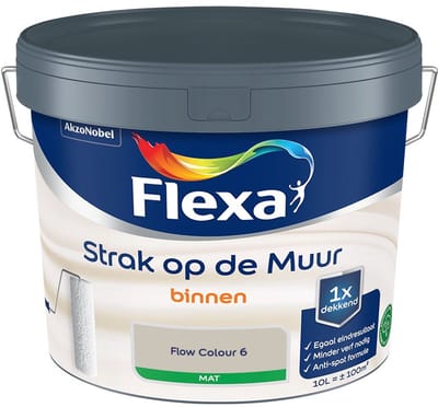 Flexa - Strak Op De Muur Binnen Mat - Flow Colour 6 - Mengverf - 10 L