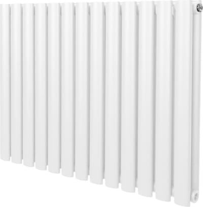 Ovale kolomradiator - wit - 600mm x 780mm - 3489 btu warmteafgifte