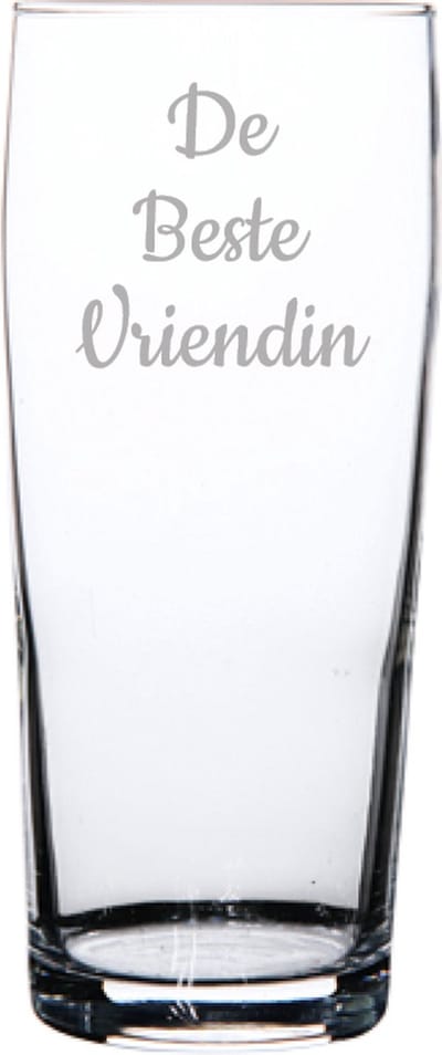 Gegraveerde bierfluitje 19cl De Beste Vriendin