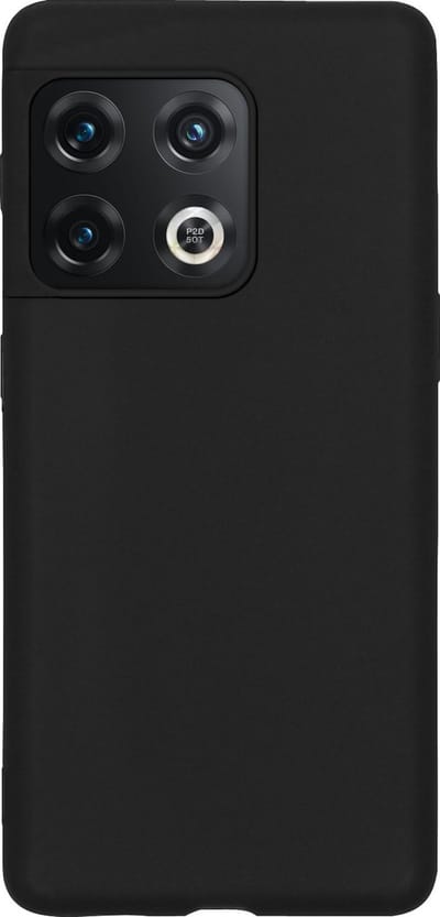 Hoes - Geschikt voor OnePlus 10 Pro - Sterk & Shockproof - Hoesje Cover - Siliconen Case - Zwart