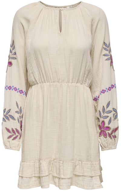 ONLY - ONLBLAKE LIFE LS EMB DRESS WVN - Meisjes - Mini jurken