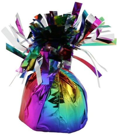 Ballongewicht van folie, regenboogkleur, 175 g