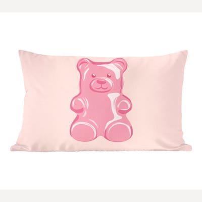 Sierkussens - Kussentjes Woonkamer - 60x40 cm - Beer - Roze - Snoep