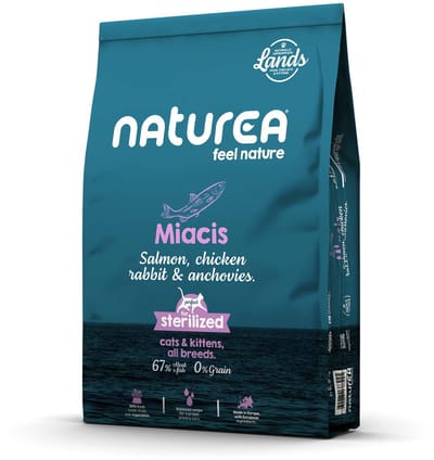 Naturea Grainfree Cat Lands Miacis Salmon Chicken Rabbit Anchovies 5,5 kg - Kat