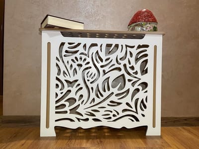 Radiatorafdekking - Verwarmingsomkasting - Decoratieve Oplossing - Maatwerk Mogelijk - 85 cm Hoog - Zwart